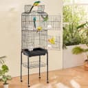 64-inch Open Top Large Parrot Bird Cage with Detachable Rolling Stand for Parakeets Finches Canaries Lovebirds