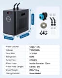 1/10 HP Aquarium Chiller 42 Gal Fish Tank Water Chiller 110V