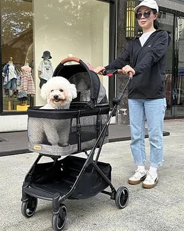 3 Wheel Pet Stroller Best Lightweight Foldable Compact Portable Jogger All Terrain Travel Pet Gear Puppy Kitty — collection imagery