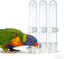 Automatic Bird Water Dispenser Cage Hanging Water Feeder with Anti-Spill Design for Parakeet Canary Small