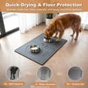 Stone Dog Food Mat — 24" x 16" Large Absorbent Pet Feeding Mat
