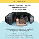 Disposable Cat Litter Box Large, 6 Count, Durable Portable for Travel and Home, Eco-Friendly Disposable Litter