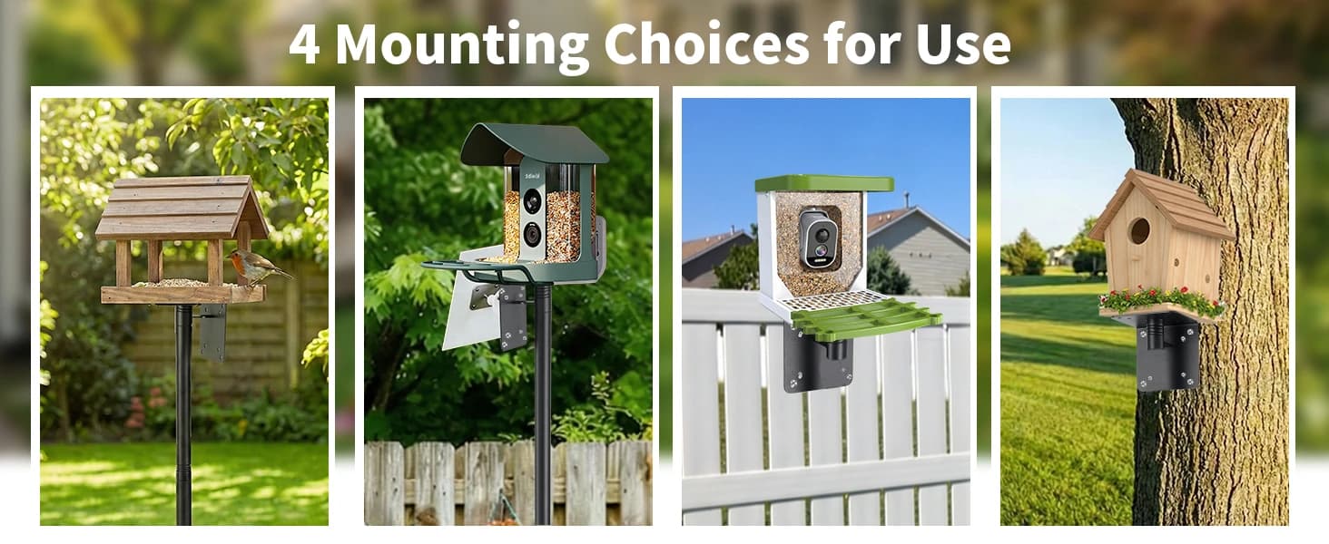 Heavy Duty Bird Feeder Pole - 109 Inch Adjustable 1 Inch Metal Bird House Pole with 14” Deep Auger Base | — Weather-Resistant for Long-asting Outdoor Sse