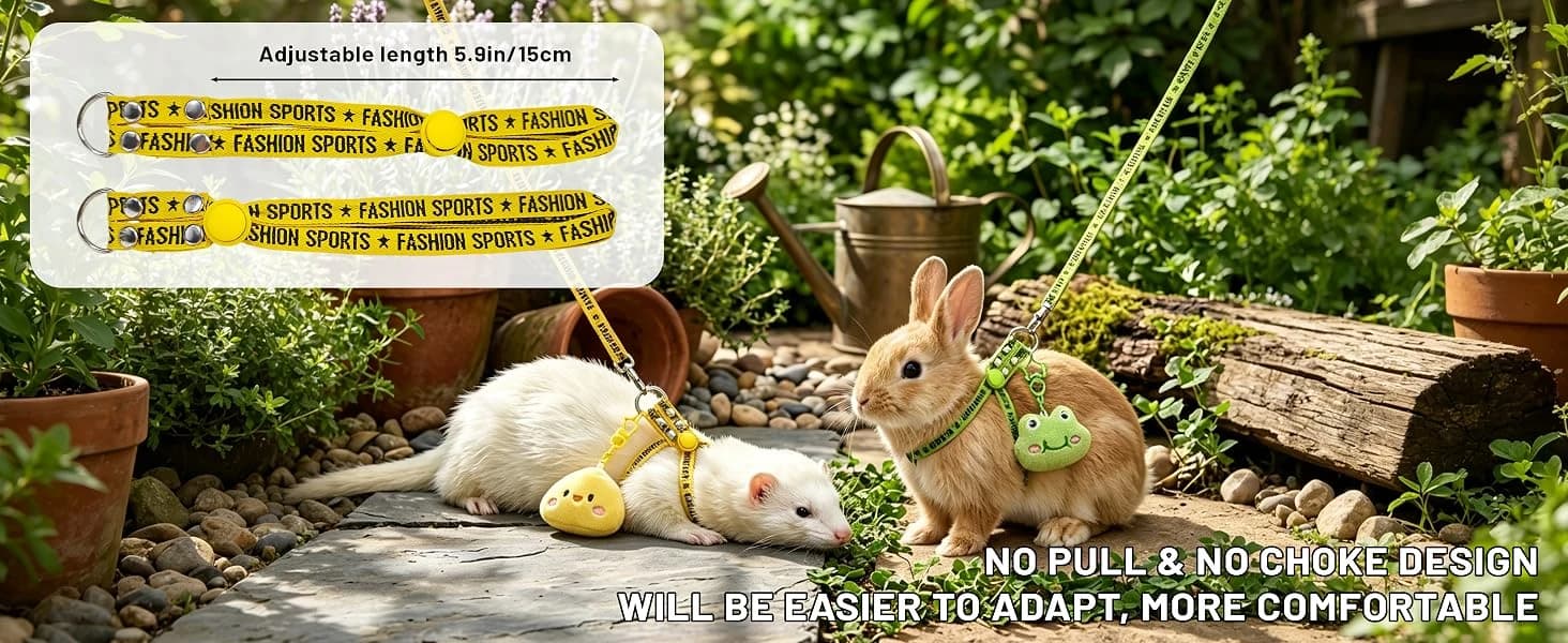 2PCS Ferret Harness and Leash — Adjustable Guinea Pig Harness — product details