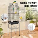64-inch Open Top Large Parrot Bird Cage with Detachable Rolling Stand for Parakeets Finches Canaries Lovebirds