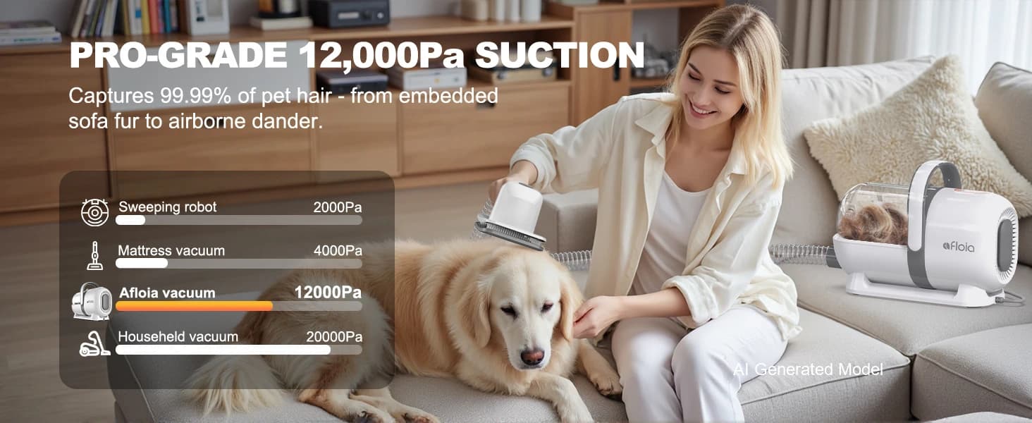 6-in-1 Dog Grooming Vacuum Kit â product details