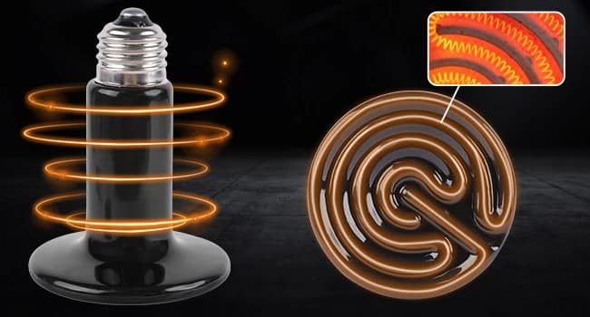 150W Ceramic Heat Emitter — Reptile Heat Bulbs — No Light Emitted