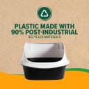Rimmed Open Cat Litter Box — Wave with High Sides