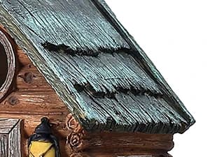 Bird Houses for Outside Real Wood-Look Resin Bird House with Hanging Chain – Waterproof and Durable Forest — Bird House for Outside