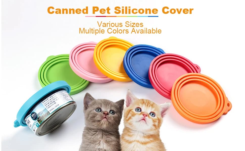 6 packs Pet Food Can Lids — Food Safe BPA-Free and Dishwasher Safe — product details