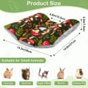 15"x14" Soft Plush Rabbit Bed Washable Cuddle Mat for Small Pets
