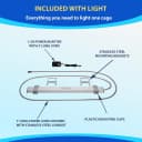 HappyBird Lighting Bird Cage Light with Chew Guard - Full Spectrum LED Pet Light - Simulates Natural