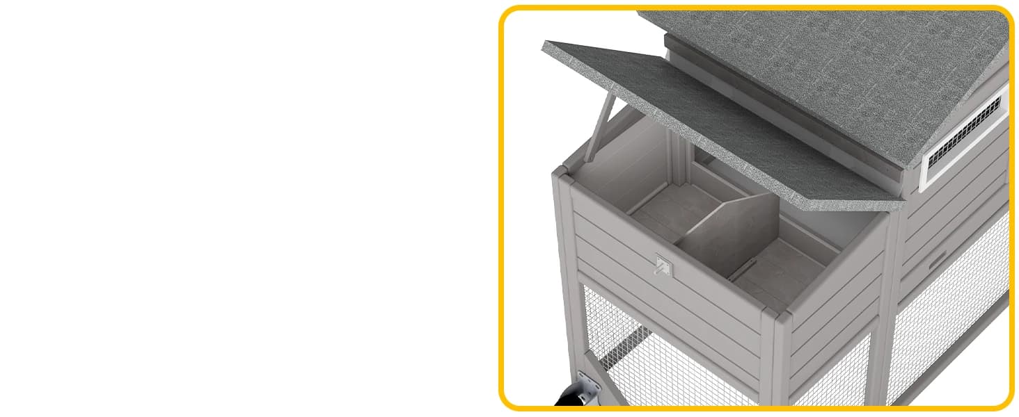 Large Wooden Chicken Coop with Run and Wheels — Spacious Large Chicken Coop with Run for Comfortable Backyard Living