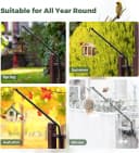 Heavy Duty Deck Hook — 27"-39" Adjustable Metal Deck Railing Hooks for Hanging Bird Feeders