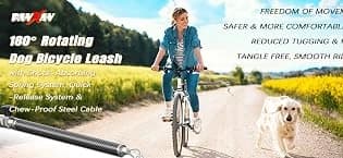 Dog Bike Leash — Shock-Absorbing Bikejoring Leash with Antenna for M/Large Dogs — collection imagery