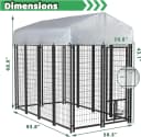 8x4x6FT Outdoor Dog Kennel for Large Dogs