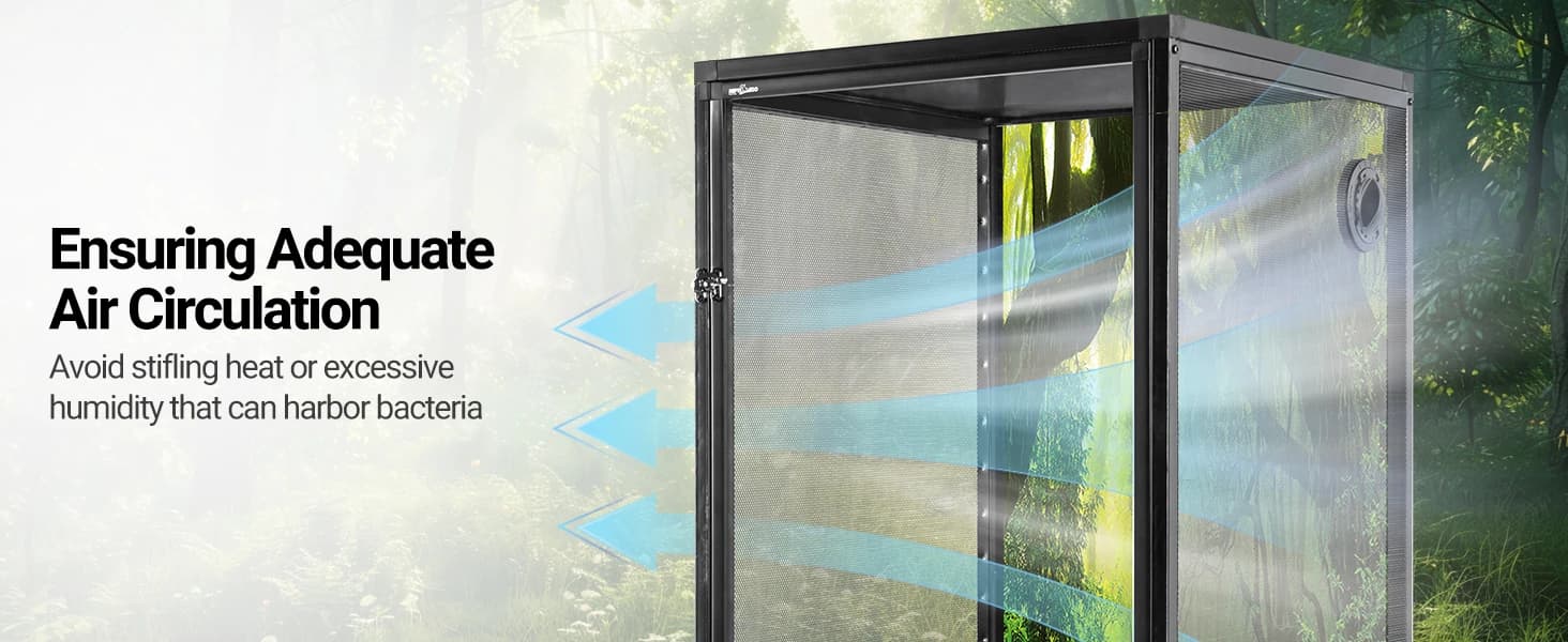 18" x 18" x 36" Front Opening Chameleon Cage with 3-Sided Metal Mesh — product details