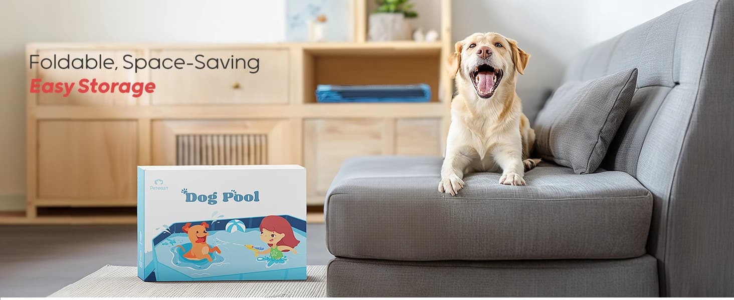 Dog Pool for Large Dogs — Foldable Hard Plastic — product details