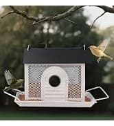 Bird Houses for Outside Real Wood-Look Resin Bird House with Hanging Chain – Waterproof and Durable Forest — collection imagery