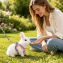 Bunny Harness and Leash Set Soft Breathable Rabbit Harness Eescape Proof Walking Training Rabbit Pet Vest