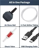 Aquarium Lithium Battery Powered Air Pump USB Rechargeable Oxygen Pump Portable Live Bait Aerator Pump for