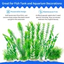 Aquarium Plants — 20 Pack Artificial Fish Tank Plants for Aquarium Decorations (Green)