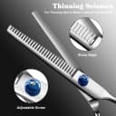 Professional 4 in 1 Dog and Cat Grooming Scissors Kit with Safety Round Tips