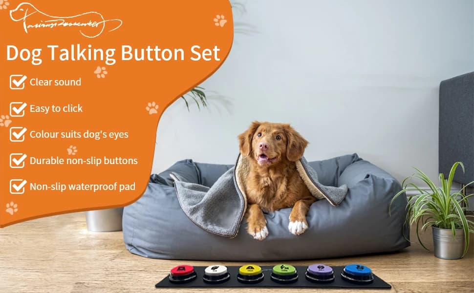 Set of 6 Recordable Buttons with Rubber Mat and 50 Training Stickers — product details