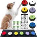 Set of 6 Recordable Buttons with Rubber Mat and 50 Training Stickers
