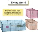 Guinea Pig Cage — Indoor Habitat Cage with Waterproof Plastic Bottom