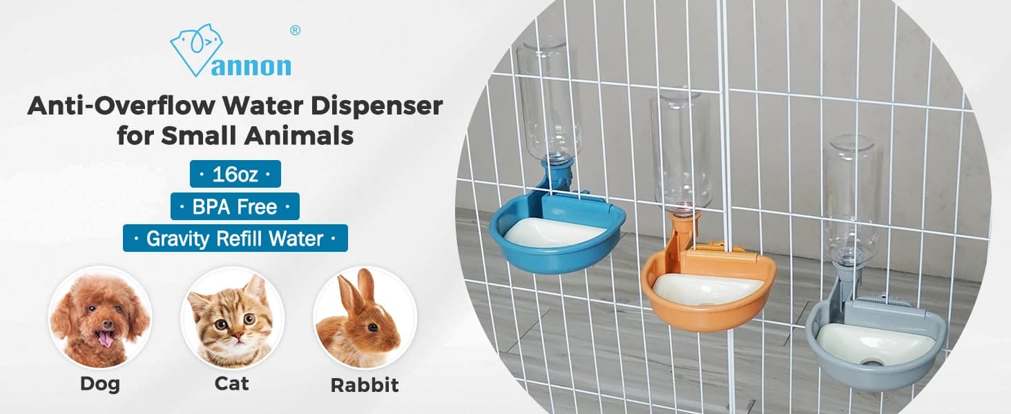 Gravity Pet Water Bowl — 16oz Anti-Splash Crate Dispenser — product details