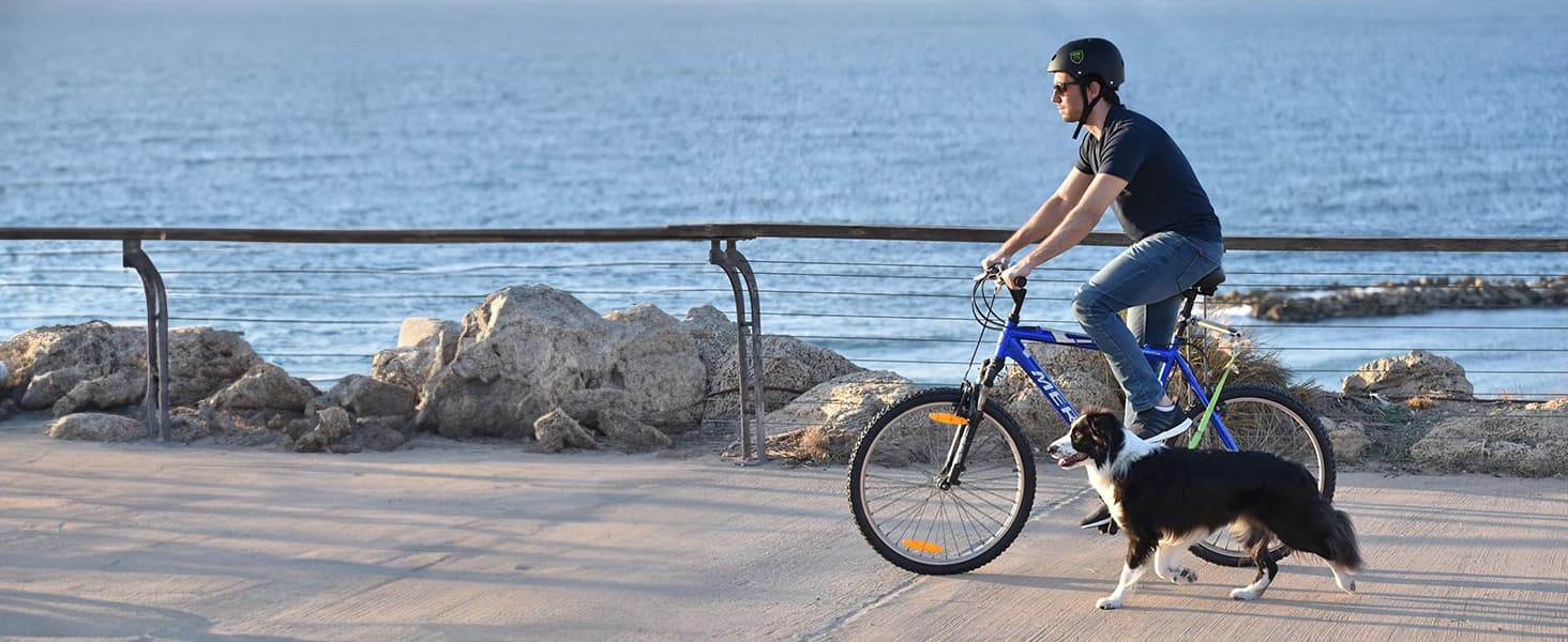 V2.0-180° Rotating Dog Bike Leash - with Shock Absorbers and Quick Attach Mechanism | Carbon Fiber | Detachable — product details