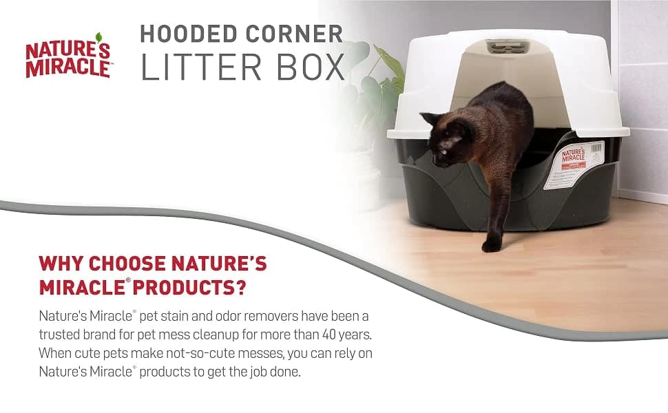 Advanced Hooded Corner Cat Litter Box with Charcoal Filter — product details