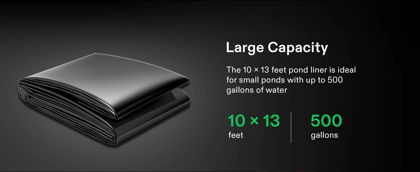 10 x 13 Feet Pond Liner for Koi Ponds — collection imagery
