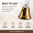 Fixed Metal Dog Doorbell for Potty Training - Heavy Duty Steel Wall Mounted Dog Bell for Door to Ring to Go