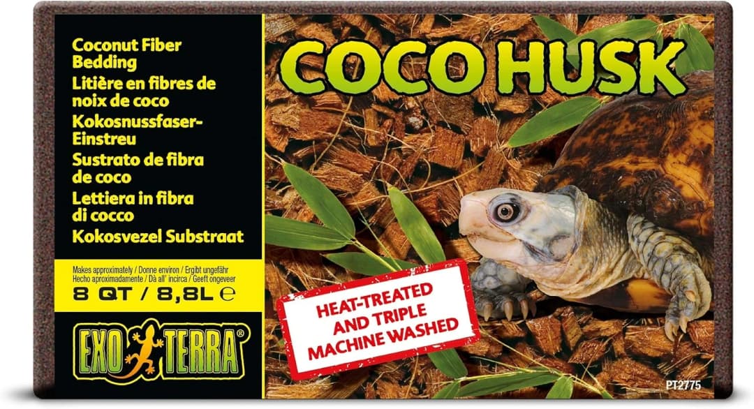 Coco Husk Brick — 8 QT (8.8 L) – Natural Coconut Fiber Terrarium Substrate for Reptiles