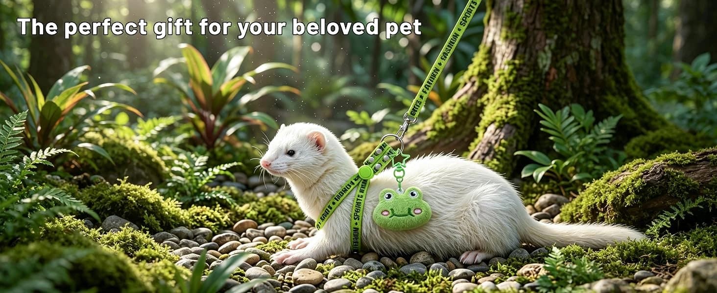 2PCS Ferret Harness and Leash — Adjustable Guinea Pig Harness — product details