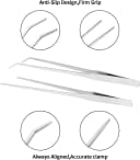 2PCS 10.6" Stainless Steel Aquarium and Reptile Feeding Tweezers