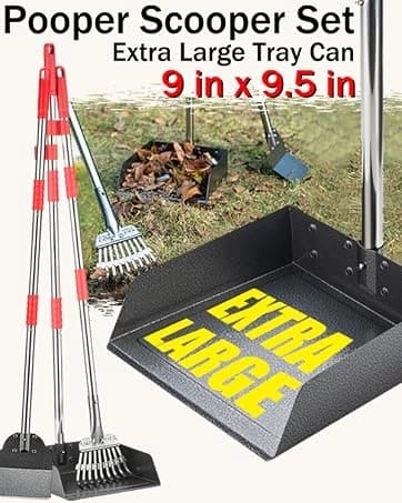Dog Pooper Scooper — Swivel Bin and Rake Set with 100 Waste Bags — collection imagery