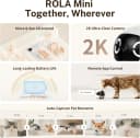 ROLA Mini Pet Camera Robot: 2K FamilyBot Mobile Home Companion