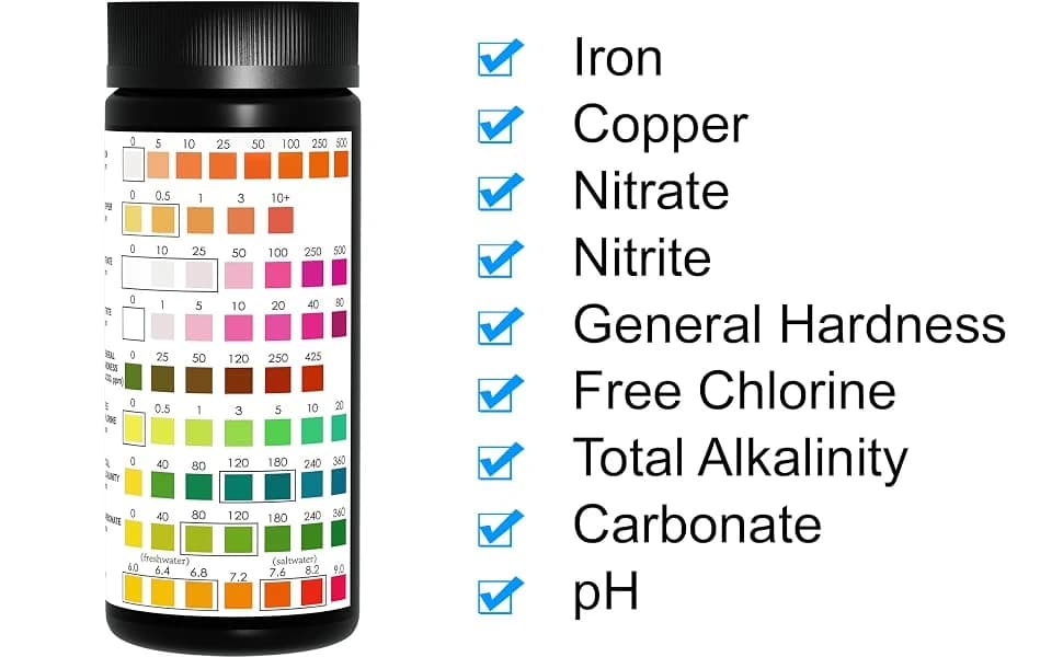 Aquarium Test Strips - 9-in-1 Aquarium Test Kit with eBook - Aquarium Water Test Kit with Quick and Accurate — product details