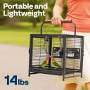 19 Inch Wrought Iron Travel Bird Cage for Cockatiel Parakeets