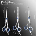 Professional 4 in 1 Dog and Cat Grooming Scissors Kit with Safety Round Tips