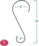 12-Inch Metal Hanging Hook for Bird Feeders
