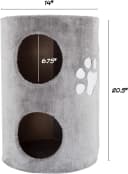 20.5-Inch Cat Condo - 2 Story Cat House with Sisal Scratch Pad
