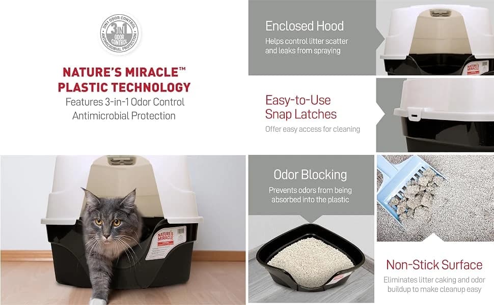 Advanced Hooded Corner Cat Litter Box with Charcoal Filter — product details