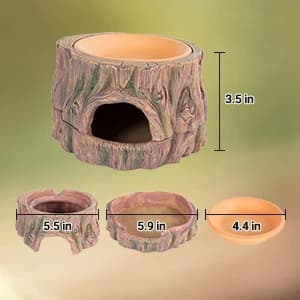 3 in 1 Reptile Hide Cave with Detachable Base and Humidity Dish — collection imagery