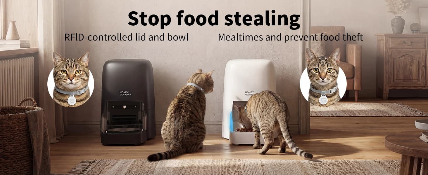 RFID Automatic Cat Feeder — Collar Tag for Personalized Meal — product details