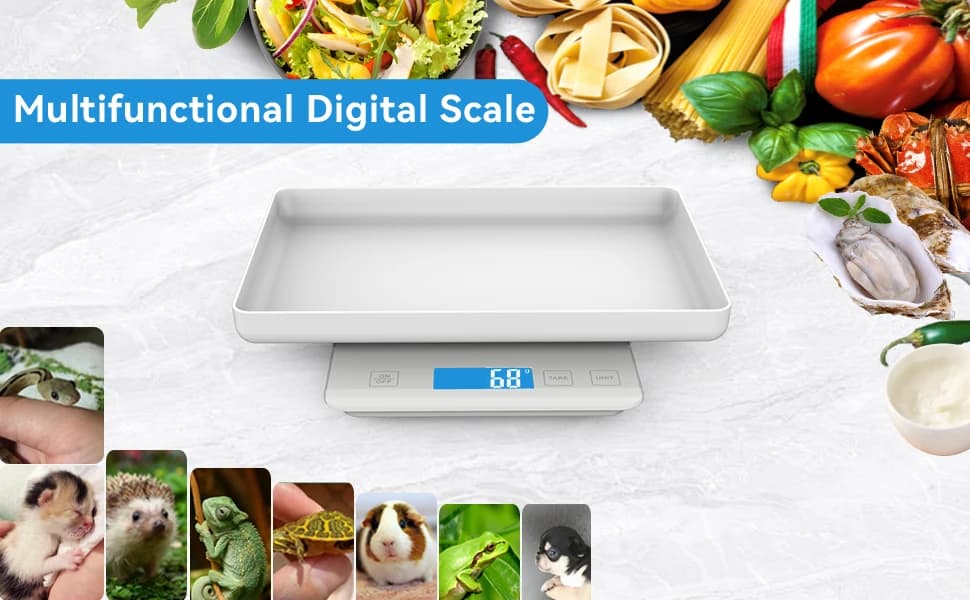 Digital Pet Scale for Small Animal — 1 gram scale is not only Suited to weighing small animals, but also for weighing kitchen food, small objects in daily life, etc.