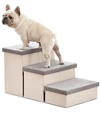 Dog Stairs for High Bed, Foldable Pet Stairs for Small and Medium or Large Dogs Puppy with Storage for Bed or — collection imagery
